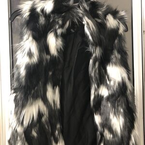 Ci Sono Monochrome Faux Fur Jacket
